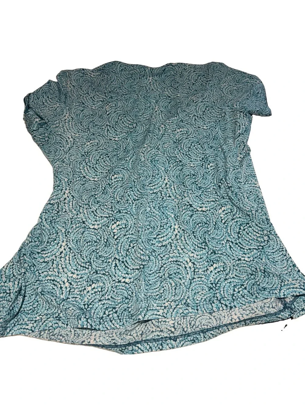 Michael Kors MK SS Blue Print Wrap Front Blouse Career Office Size 0X
